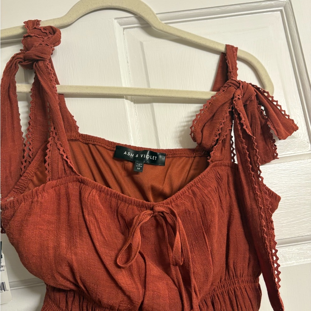Ash & Violet Rust Dress Size M NWT - Picture 3 of 13